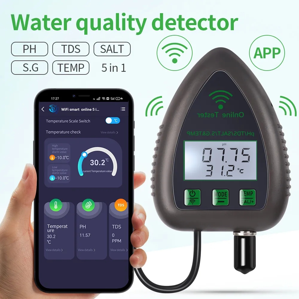 Planted Aquarium Test Kit - Tuya WiFi 5 en 1 Probador