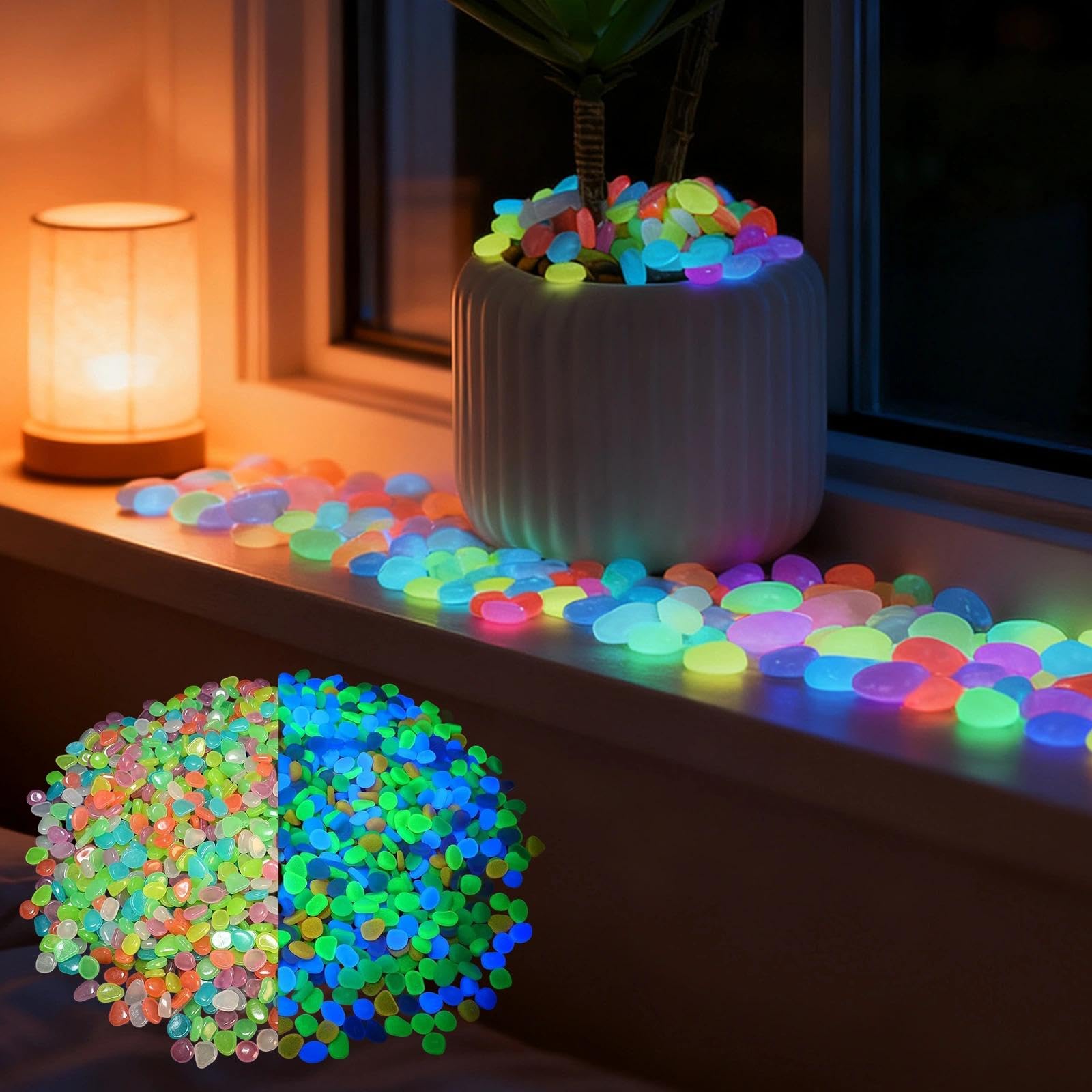 Aquarium Planting - Piedras luminosas de resina que brillan