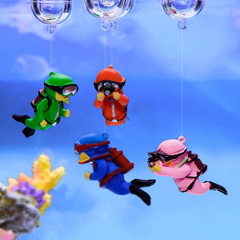 Adornos de buzo para pecera, d - Aquarium Plant Live reseña y precio