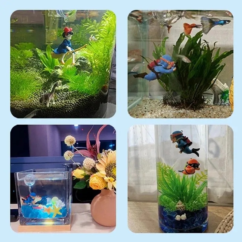 Adornos de buzo para pecera, d - Aquarium Plant Live reseña y precio