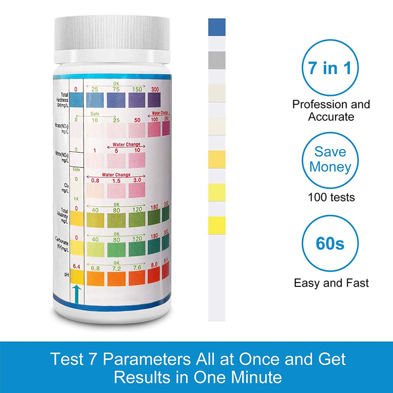 Tiras de prueba de acuario 7 e - Planted Aquarium Test Kit reseña y precio
