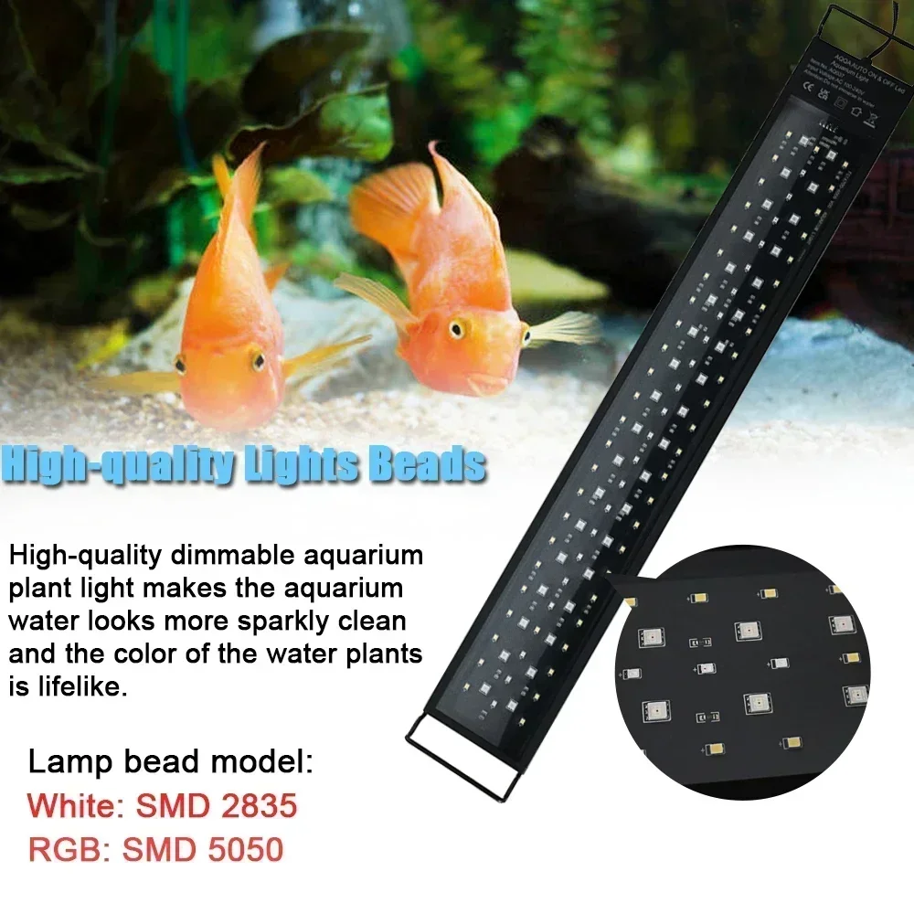 Luz LED para acuario impermeab - Aquarium Plant Growth reseña y precio