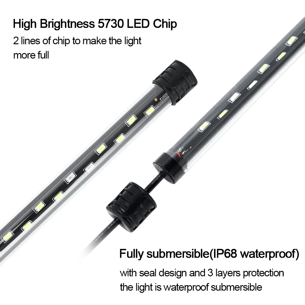 Luz LED para acuario de 58CM,  - Aquarium Plant Growth reseña y precio